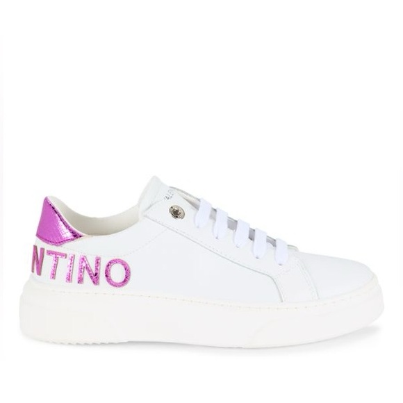 Valentino Garavani White and Pink Sneakers - Picture 1 of 4